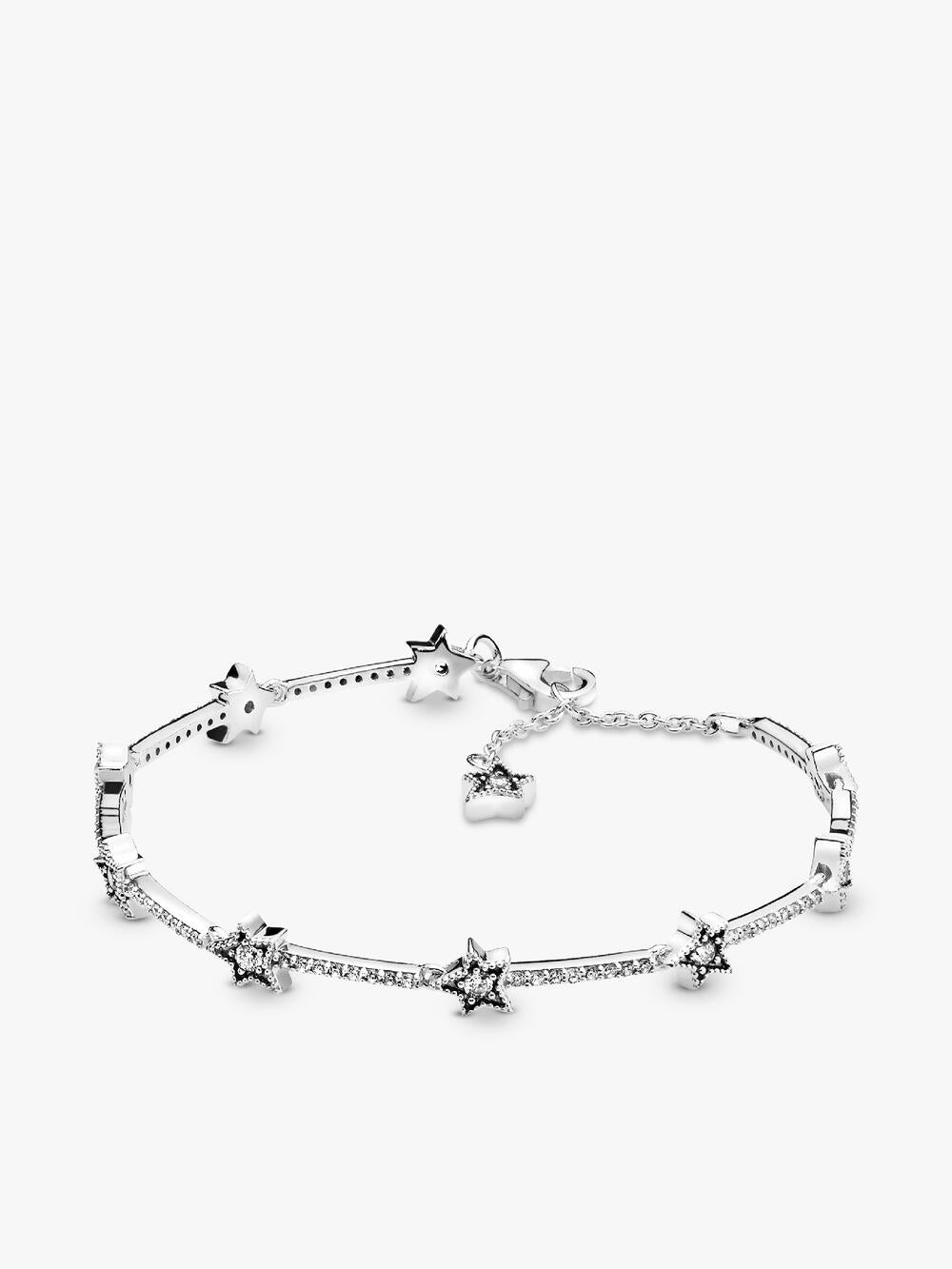 Pandora Moments Asymmetric Star T-bar Snake Chain Bracelet