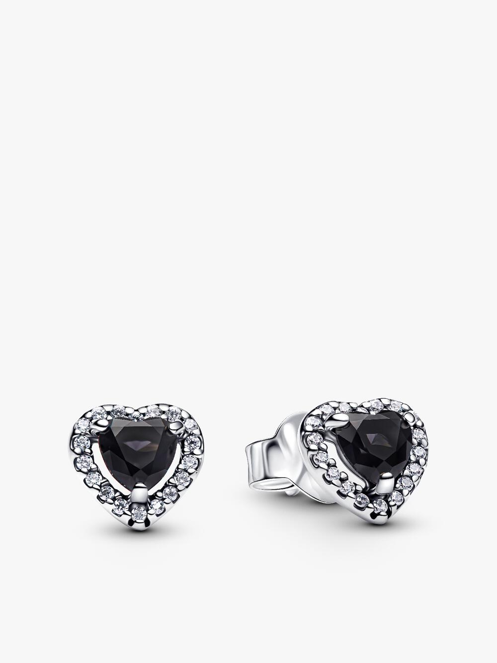 Elevated Pink Heart Stud Earrings