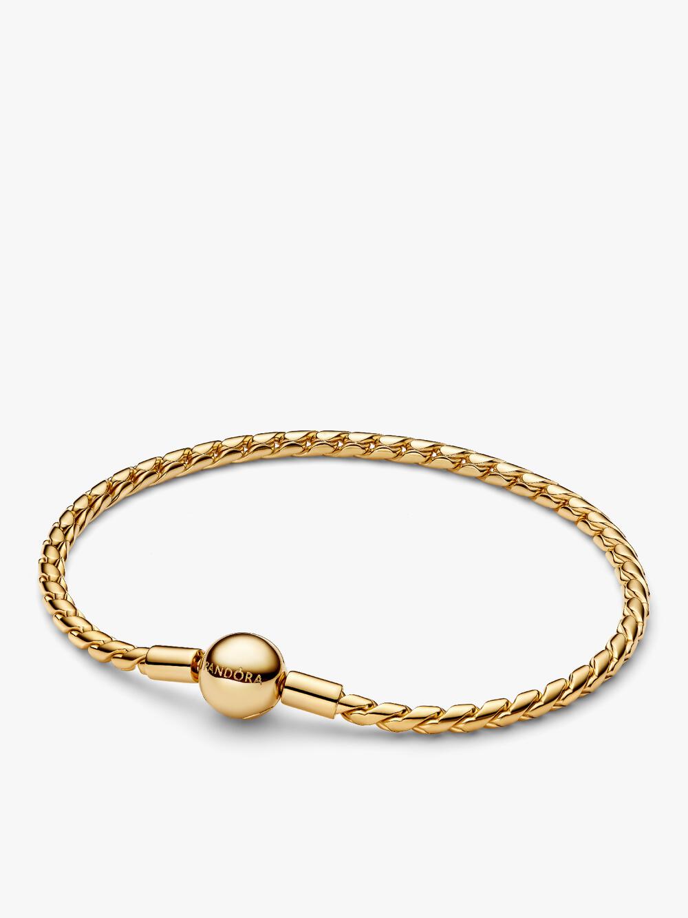 Sparkling Infinity Heart Clasp Snake Chain Bracelet