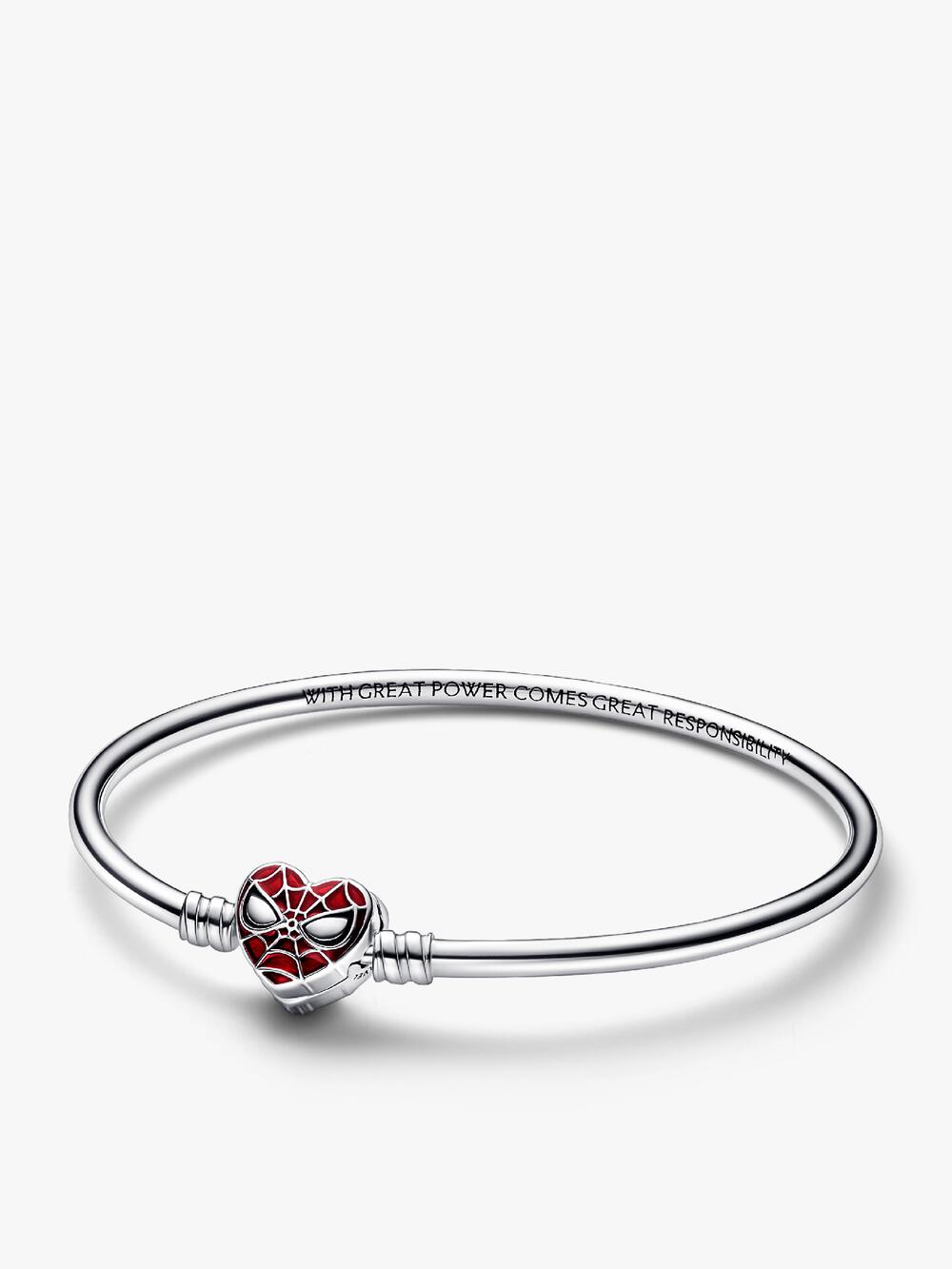 Pandora Moments Marvel The Avengers Logo Clasp Snake Chain Bracelet