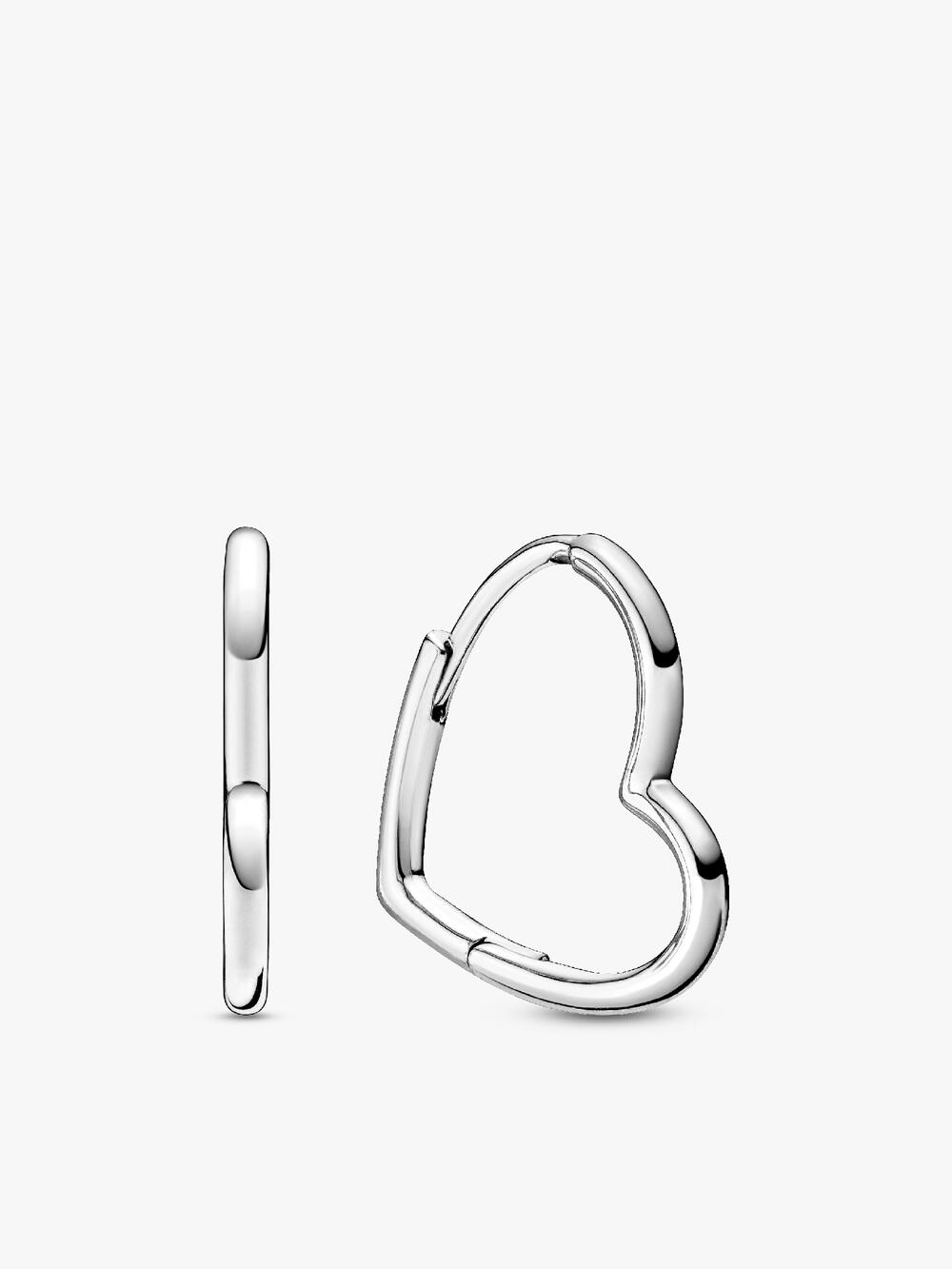 Sparkling Heart Padlock Stud Earrings