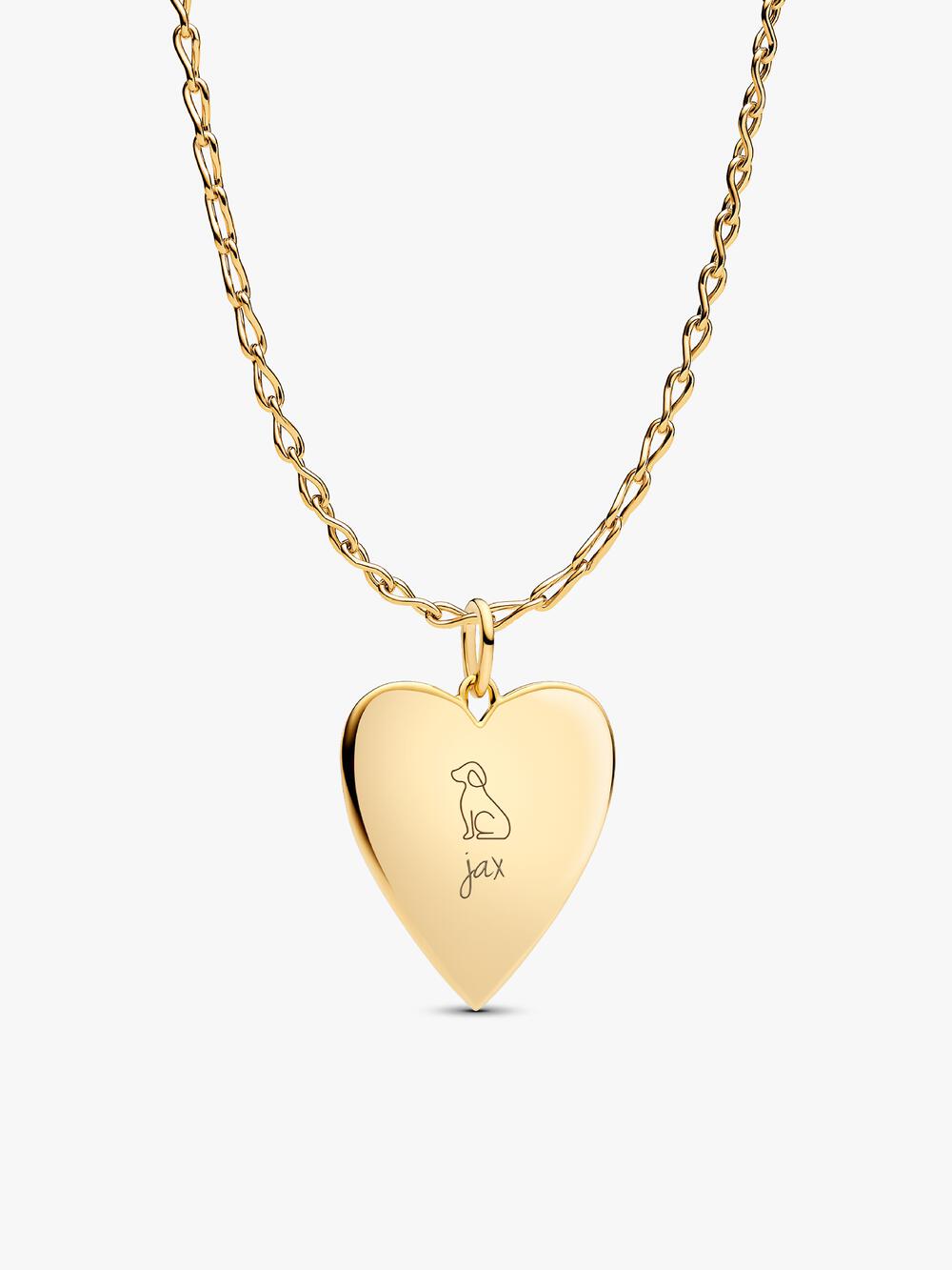 Engravable Rectangle Tag Pendant Necklace Set