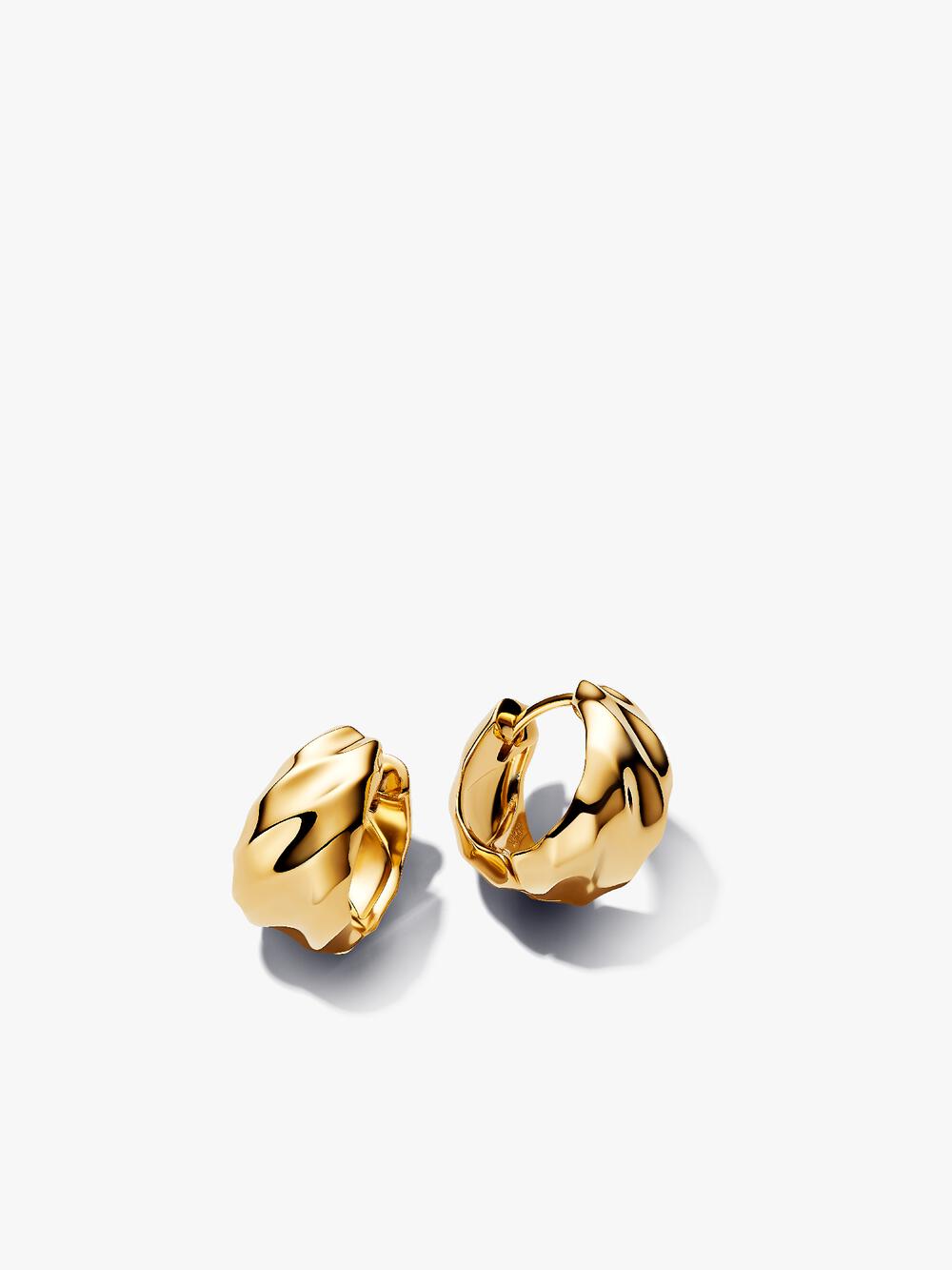 Organically V-shaped Open Hoop Earrings