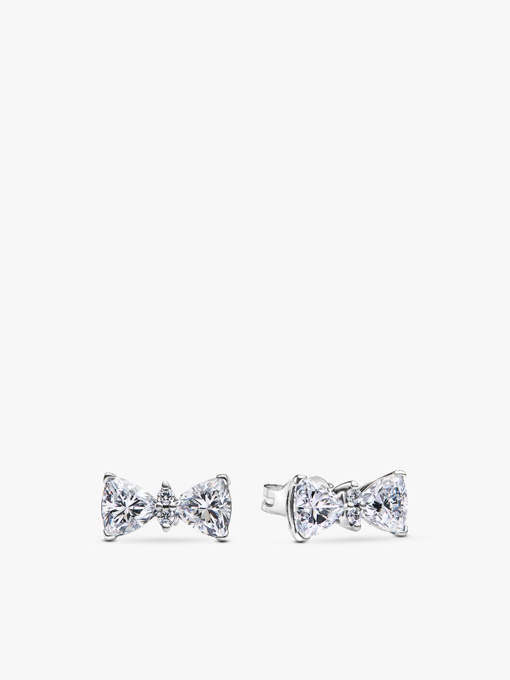 Sparkling Small Bow Stud Earrings